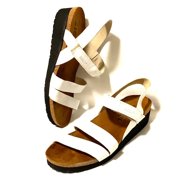 naot white sandals